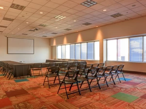 a photo of a meeting room setup at the expo center