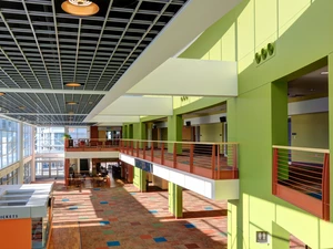 photo of Hall D lobby from the second story