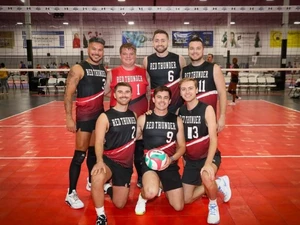 Team photo at North American Gay Volleyball (NAGVA) Championships