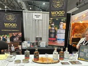 liquor display at the Northwest food show