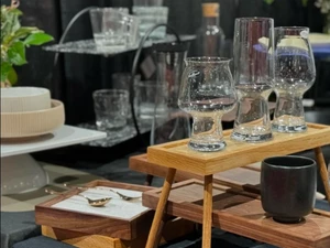 Glassware at the Northwest food show