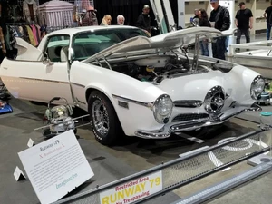 old white car at the Portland Roaster Show