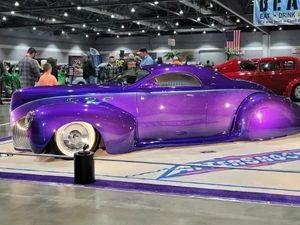 fun purple car at the Portland Roaster Show