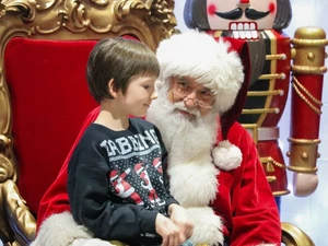 Portland Holiday Market Meeting Santa