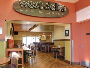 photo of Hall D, showing West Delta Restaurant