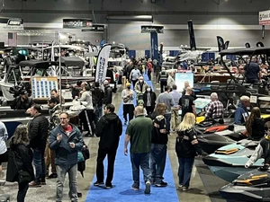 crowd at the boat show