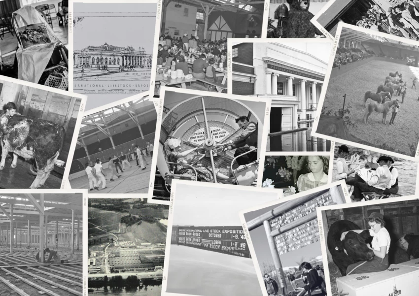 Historical Photo collage of the Portland Expo Center