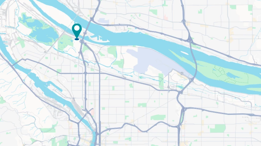 Map of where the Portland Expo Center is in the Portland Metro Region